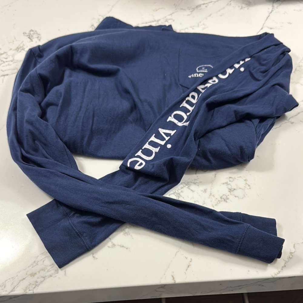 Vineyard Vines Navy Long Sleeve Tee